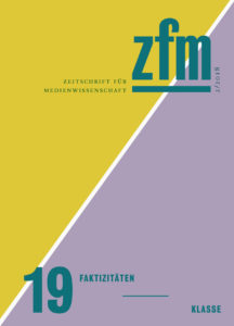 Cover Zeitschrift für Medienwissenschaft Faktizitäten