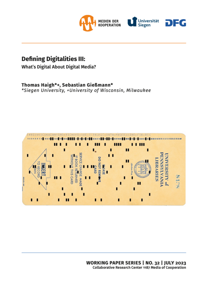 Cover Working Paper What's Digital about Digital Media?