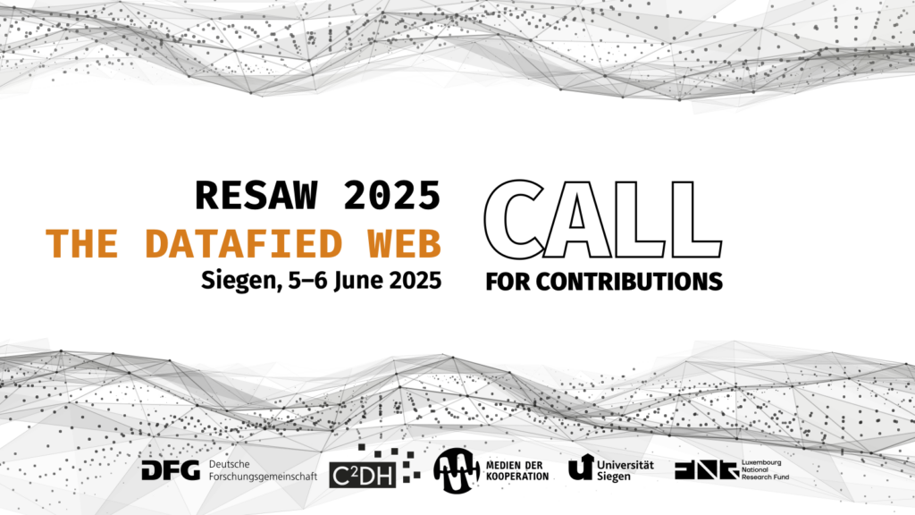 Call for Participation The Datafied Web RESAW25