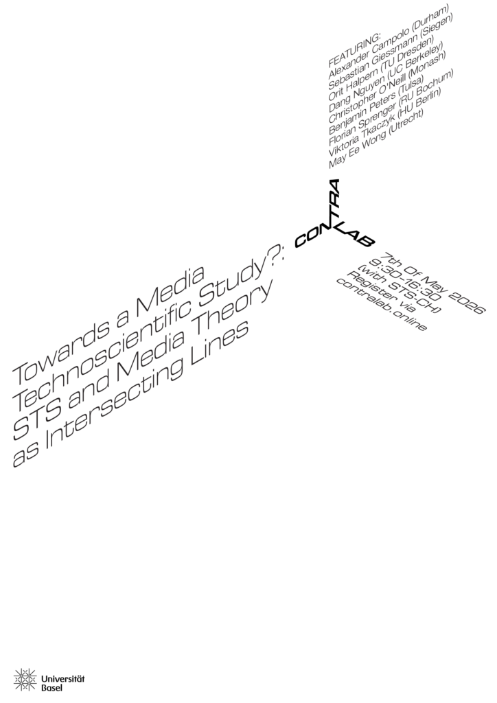Poster conference Towards a Media Technoscientific Study?: STS and Media Theory as Intersecting Lines, Basel, May 7 2026